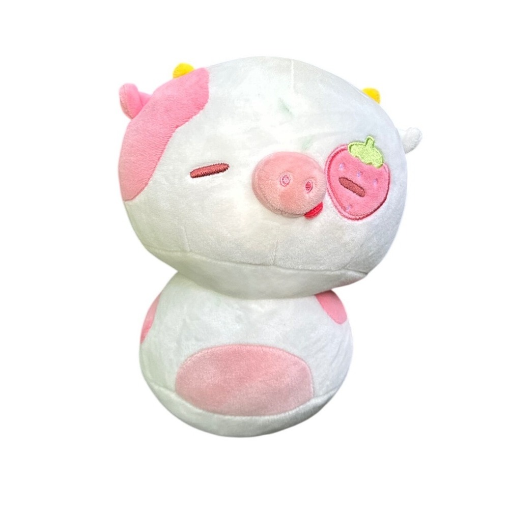 Mewaii Strawberry Cow Plush Soft Squishy Stuffed Animal White Kawaii mushroom